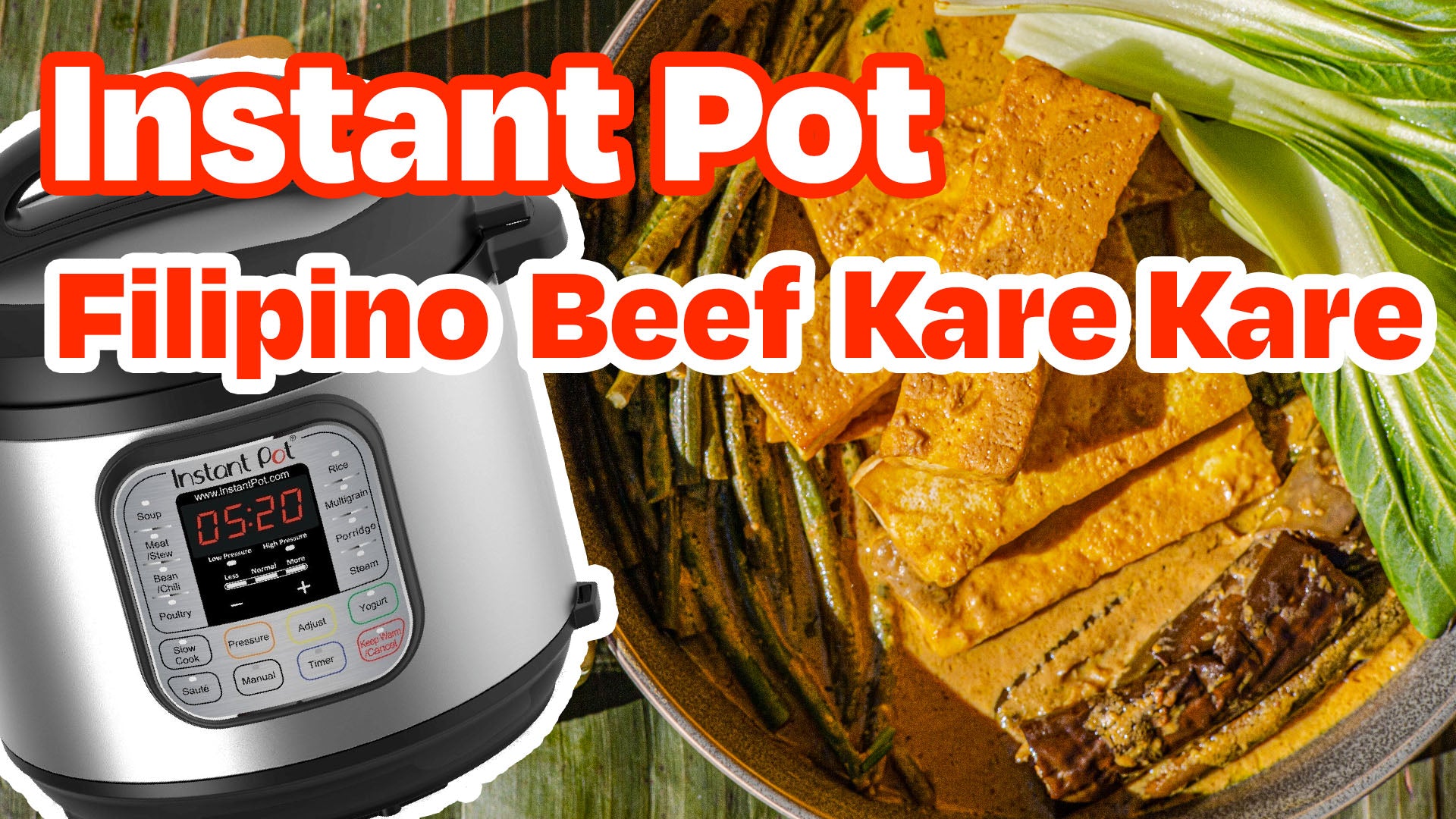 INSTANT POT Filipino Beef Kare Kare (Peanut Stew)